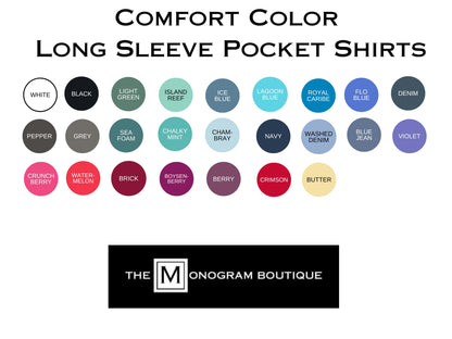 Comfort Color Long Sleeve Pocket T-shirts