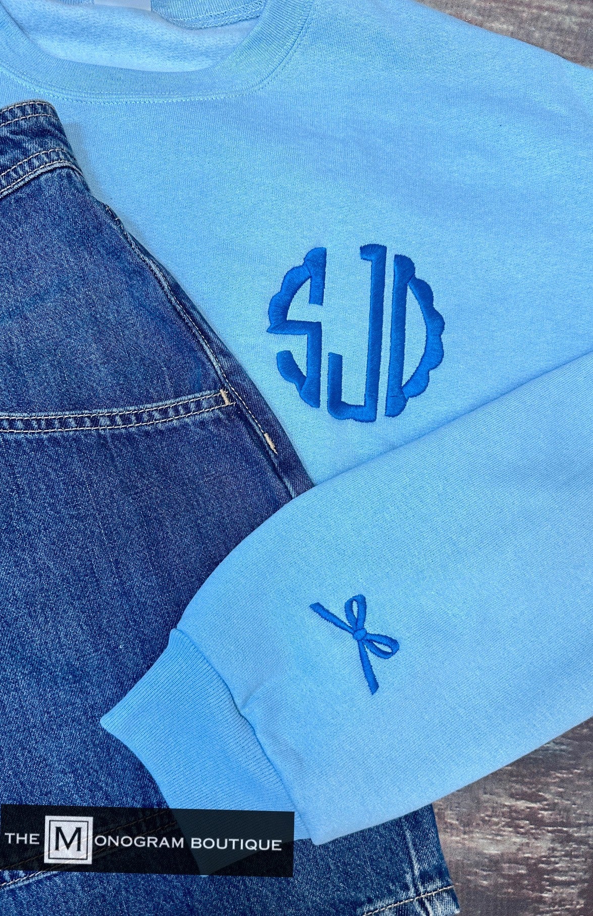 Monogram and Bows Gildan Sweatshirt