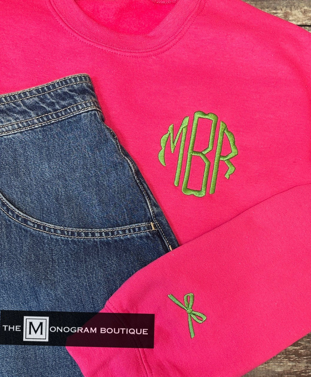 Monogram and Bows Gildan Sweatshirt