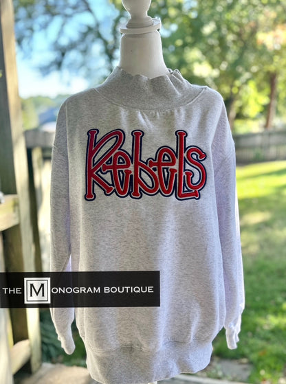 High Neck Fleece Oversized Sweatshirt