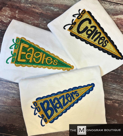 Pennant Glitter Boutique Shirts