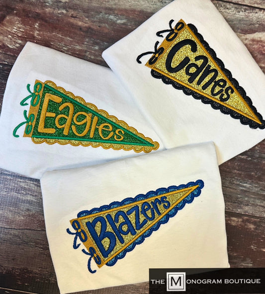 Pennant Glitter Boutique Shirts